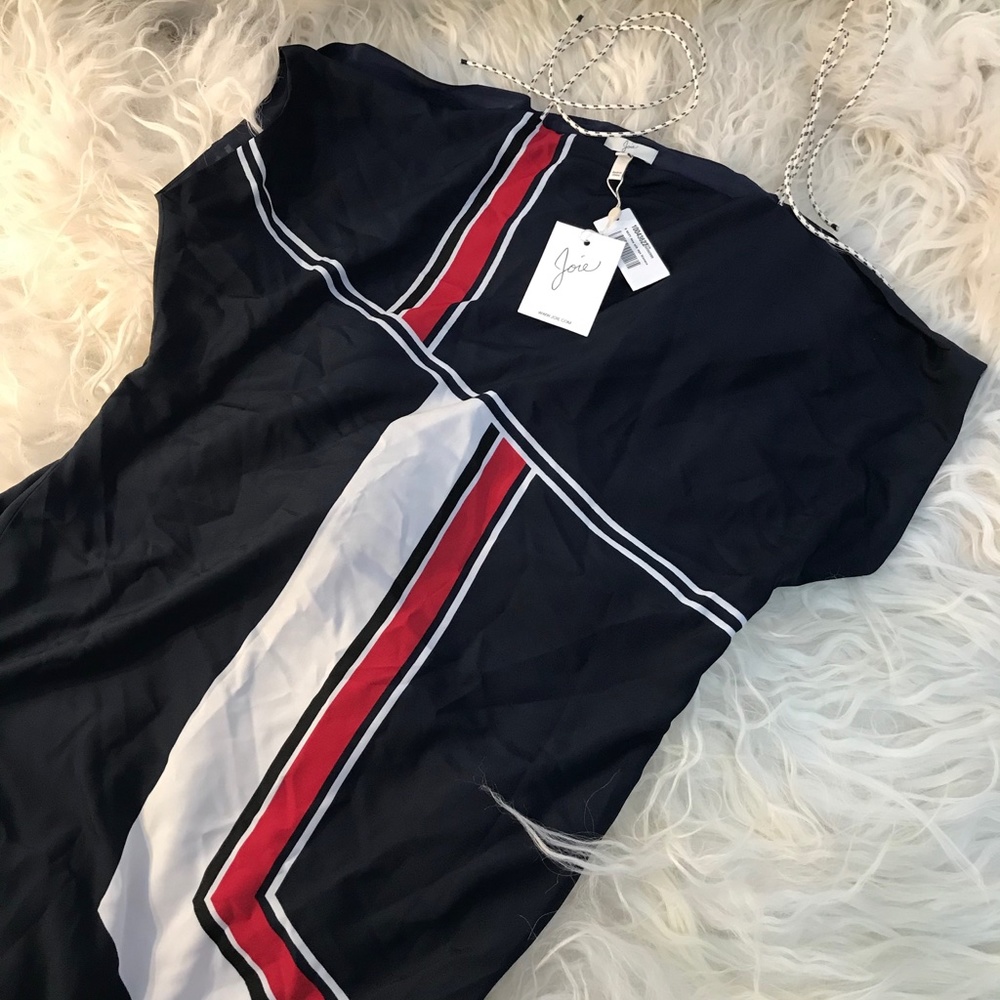 Joie Edyte Color-Blocked Cold-Shoulder Dress - Picture 6 of 8